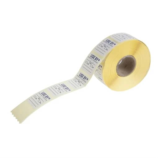 Hygiplas Removable Use by Food Prep Label 1'' (Roll 1000) - Image 4