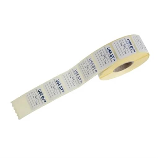 Hygiplas Removable Use by Food Prep Label 1'' (Roll 1000) - Image 5
