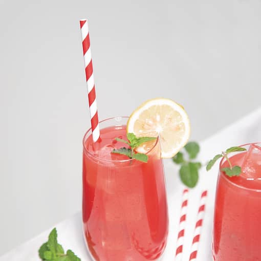 Fiesta Compostable Wrapped Paper Straw Red & White – 6mm - Image 2