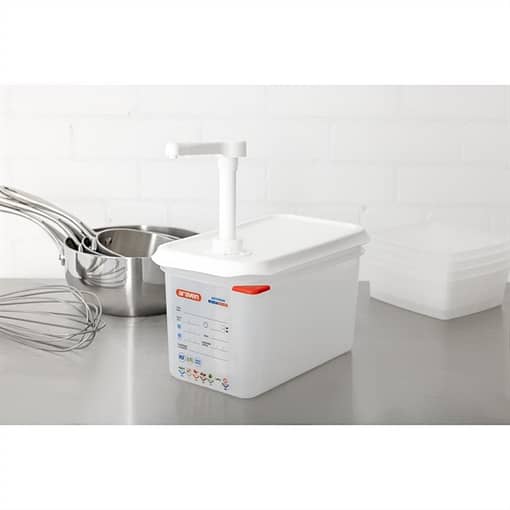 Araven 4.3L Sauce Dispenser – GN 1/4 Size, BPA-Free Push Pump (FR177) - Image 7