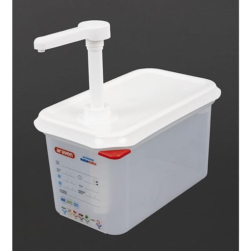Araven 4.3L Sauce Dispenser – GN 1/4 Size, BPA-Free Push Pump (FR177) - Image 6