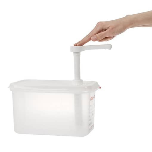 Araven 4.3L Sauce Dispenser – GN 1/4 Size, BPA-Free Push Pump (FR177) - Image 2