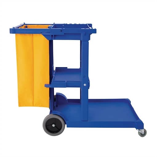 Jantex L683 Blue Janitorial Cleaning Trolley | Commercial Cleaning Cart - Image 5