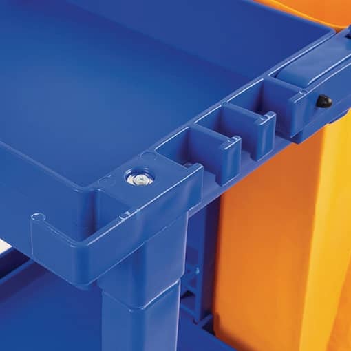 Jantex L683 Blue Janitorial Cleaning Trolley | Commercial Cleaning Cart - Image 3
