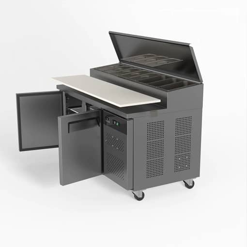 AG SH2000-800  2 Door Pizza Prep Fridge with 1/3 GN trays x 8 - Image 5