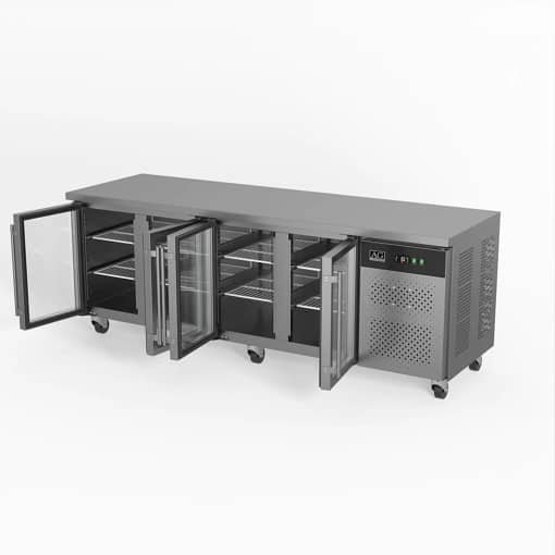AG GNX4100TNG 4 Door Workbench Fridge – 553L, Glass Doors - Image 4