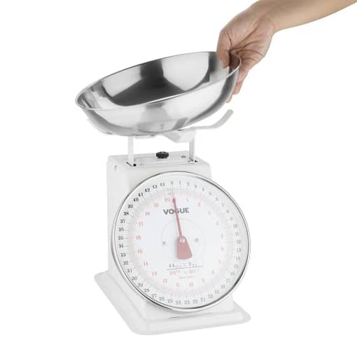 Vogue Kitchen Scale Bowl Top - 20kg/44lbs Grad. 50g/2oz - Image 5