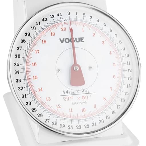Vogue Kitchen Scale Bowl Top - 20kg/44lbs Grad. 50g/2oz - Image 3