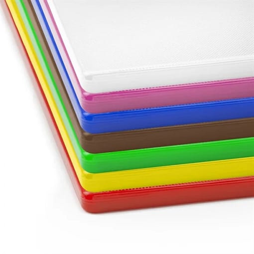 Hygiplas Low Density Set of 7 Chopping Board Set - 450x300x10mm