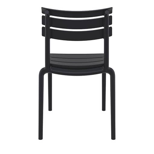Black Furnlink Siesta Helen Stacking Chair - Durable & UV-Resistant for All-Weather Use - Image 20
