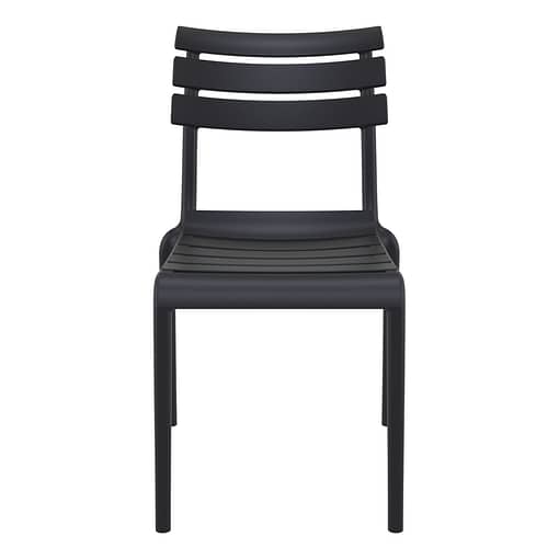 Black Furnlink Siesta Helen Stacking Chair - Durable & UV-Resistant for All-Weather Use - Image 22