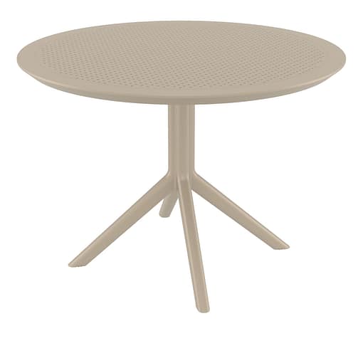 Sky Table 105 Taupe - Durable Indoor/Outdoor Dining Table by Furnlink Siesta