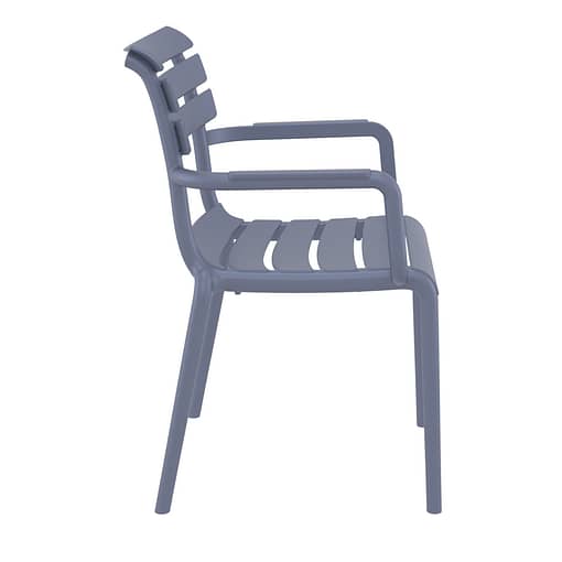Black Paris Stacking Armchair - Indoor/Outdoor Seating Solution - Image 16