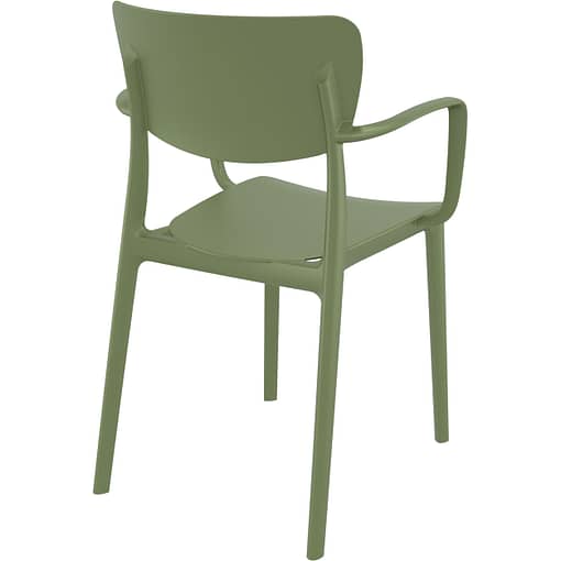 Commercial Grade Olive Green Lisa Armchair - Indoor and Outdoor Armchair by Siesta, Europe - Image 3