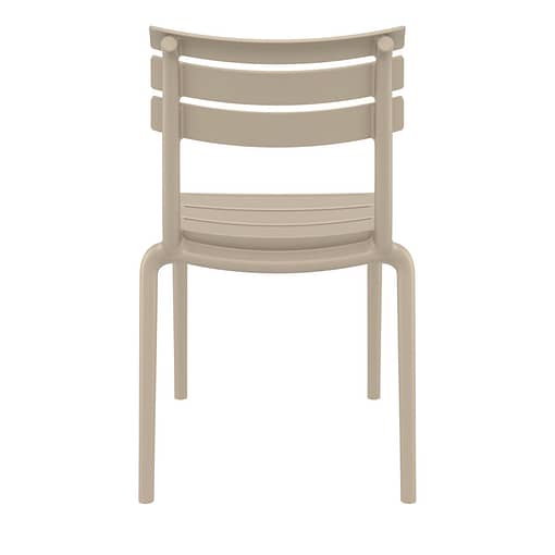 Black Furnlink Siesta Helen Stacking Chair - Durable & UV-Resistant for All-Weather Use - Image 3
