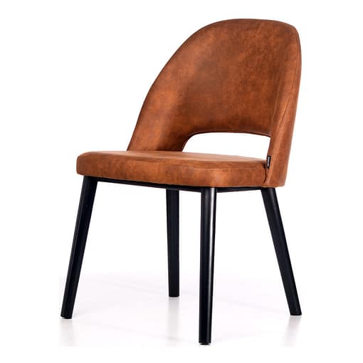 Furnlink Durafurn Semifreddo Chair - Black Legs/Anthracite Vinyl - Image 15