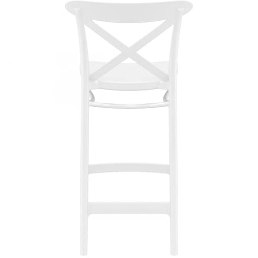 Commercial Grade White Cross Barstool 65 - Heavy Duty Bar Stool by Siesta, Turkey - Image 2
