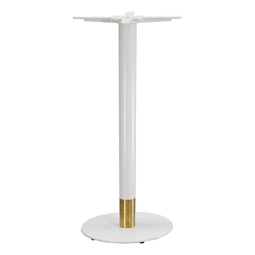 Elegant Two-Tone Disco Bar Table Base in White/Gold - Perfect for Chic Commercial Settings