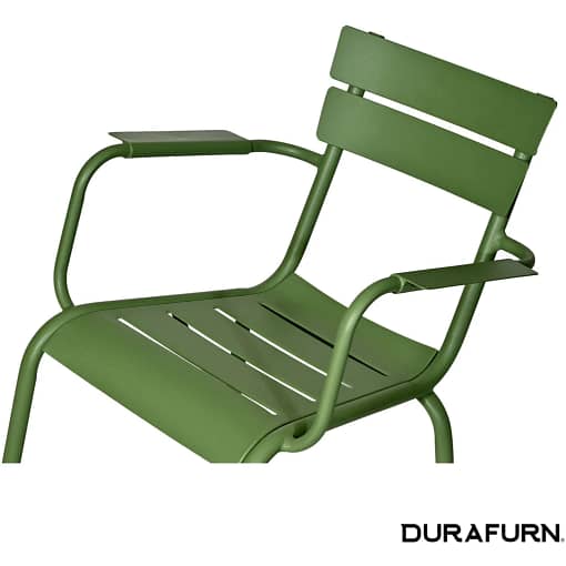 Durafurn® Lisbon Armchair | Olive Green | Lightweight Aluminium - Image 4