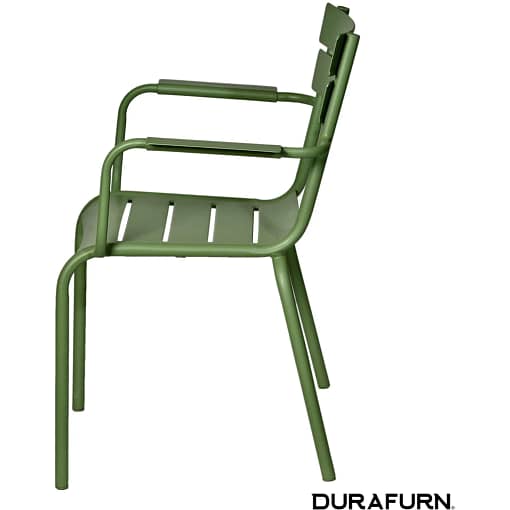 Durafurn® Lisbon Armchair | Olive Green | Lightweight Aluminium - Image 3