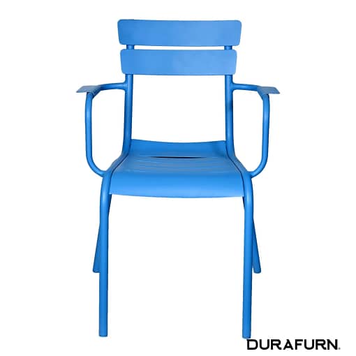 Durafurn® Lisbon Armchair in Vibrant Blue | Powder Coated Aluminium | Versatile Indoor/Outdoor Use - Image 2