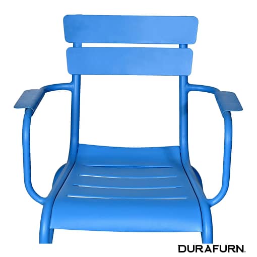 Durafurn® Lisbon Armchair in Vibrant Blue | Powder Coated Aluminium | Versatile Indoor/Outdoor Use - Image 3