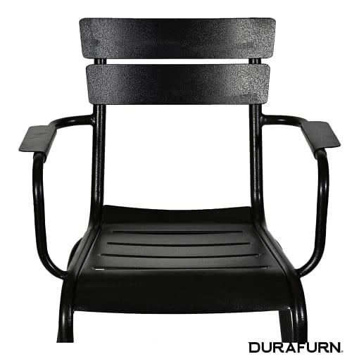 Durafurn® Lisbon Armchair in Elegant Black | Lightweight Design for Indoor & Outdoor - Image 2
