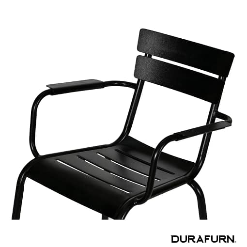 Durafurn® Lisbon Armchair in Elegant Black | Lightweight Design for Indoor & Outdoor - Image 3