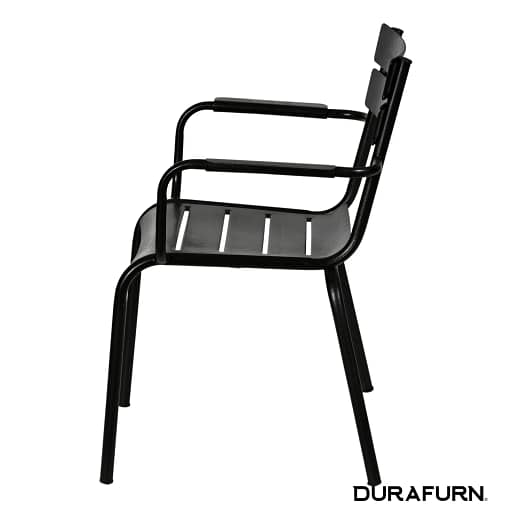 Durafurn® Lisbon Armchair in Elegant Black | Lightweight Design for Indoor & Outdoor - Image 4