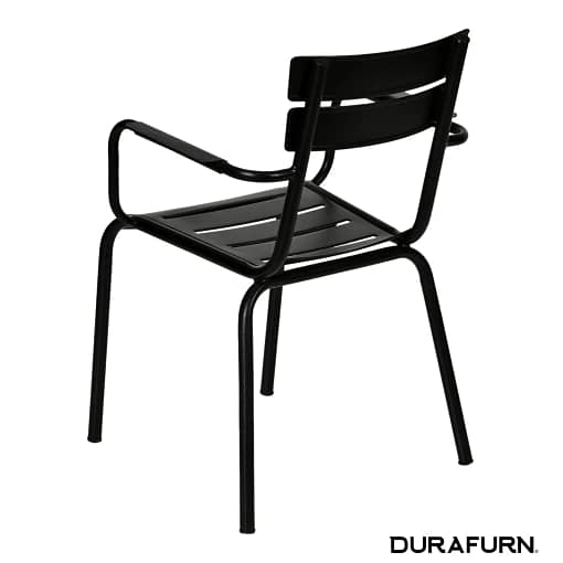 Durafurn® Lisbon Armchair in Elegant Black | Lightweight Design for Indoor & Outdoor - Image 5
