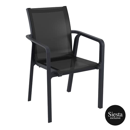 Furnlink Siesta Pacific Arm Chair - Black/Black