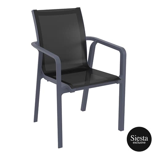 Furnlink Siesta Pacific Arm Chair - Anthracite/Black