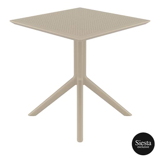 Furnlink Siesta Exclusive Sky Folding Table 60 Square - Taupe - Image 2