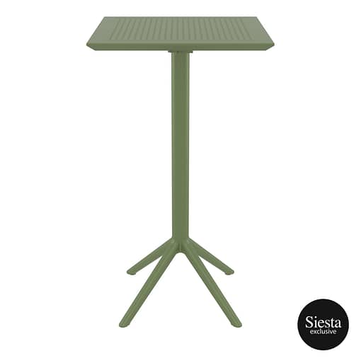 Furnlink Sky Folding BAR Table 60 Square - Olive Green