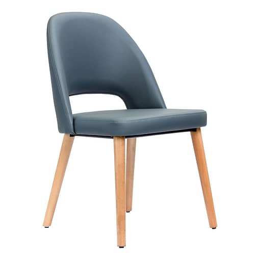Furnlink Durafurn Semifreddo Chair - Black Legs/Anthracite Vinyl - Image 8