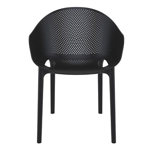 Furnlink Siesta Exclusive Sky Pro Chair in Elegant Black | UV Stabilised Polypropylene | Commercial - Image 3
