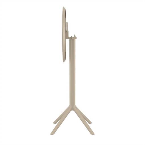 Siesta Sky Folding Bar Table 60 Round – Taupe, Indoor & Outdoor Use - Image 3
