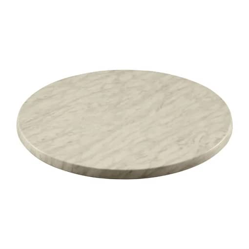 Werzalit Round Marble-Look Tabletop 600mm – Durable Indoor/Outdoor Cafe - Image 2