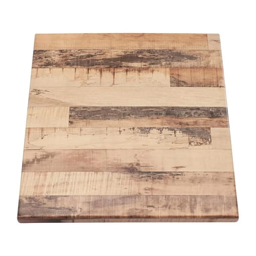 Rustic Kansas Furnlink Werzalit Duratop Square 800mm Tabletop - Durable and Jointless - Image 2