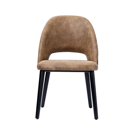 Furnlink Durafurn Semifreddo Chair - Black Legs/Mocha Fabric - Image 4