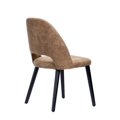 Furnlink Durafurn Semifreddo Chair - Black Legs/Mocha Fabric - Image 3