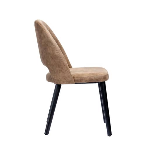 Furnlink Durafurn Semifreddo Chair - Black Legs/Mocha Fabric - Image 2