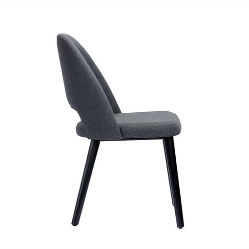 Semifreddo Chair - Black Legs/Charcoal Fabric - Image 2