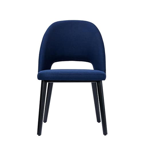 Furnlink Durafurn Semifreddo Chair - Black Legs/Navy Woven Fabric - Image 2