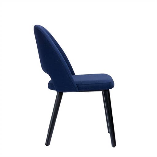 Furnlink Durafurn Semifreddo Chair - Black Legs/Navy Woven Fabric - Image 4