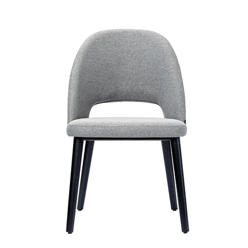 Furnlink Durafurn Semifreddo Commercial Chair - Black Legs, Taupe Woven Fabric - Image 2
