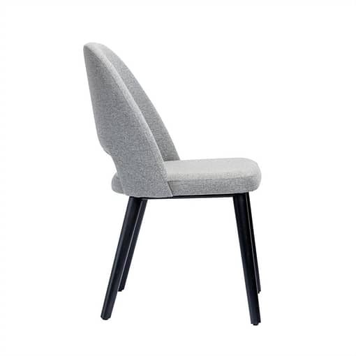 Furnlink Durafurn Semifreddo Commercial Chair - Black Legs, Taupe Woven Fabric - Image 4