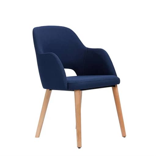 Navy Furnlink Durafurn Sorbet Chair with Trojan Oak Legs - Premium Comfort - Image 2