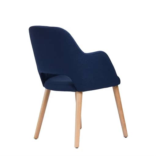 Navy Furnlink Durafurn Sorbet Chair with Trojan Oak Legs - Premium Comfort - Image 3