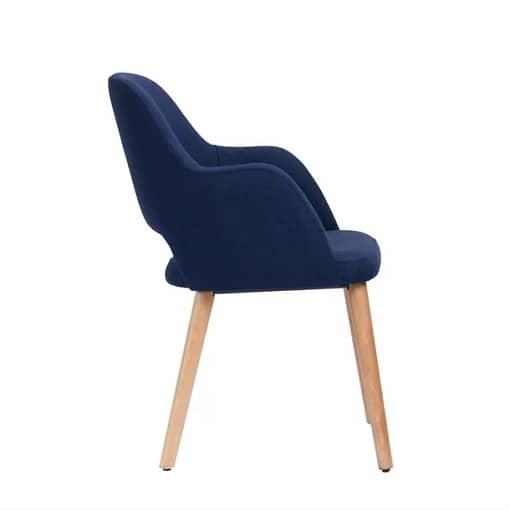 Navy Furnlink Durafurn Sorbet Chair with Trojan Oak Legs - Premium Comfort - Image 4